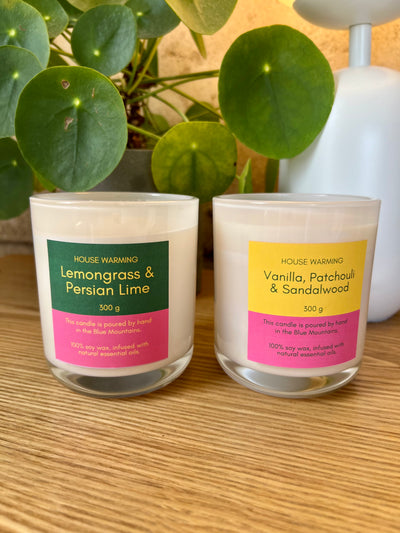 House Warming Candle - Vanilla, Patchouli & Sandalwood