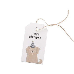 Birthday Dog Gift Tag Set of 5