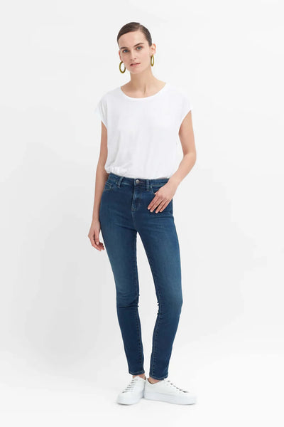 Olso Skinny Leg High Rise Jean - Dark Blue Rinse