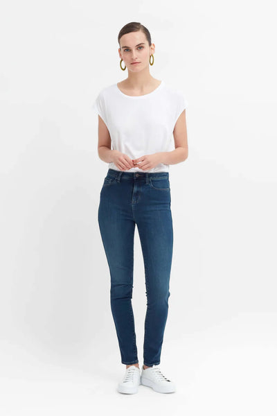 Olso Skinny Leg High Rise Jean - Dark Blue Rinse