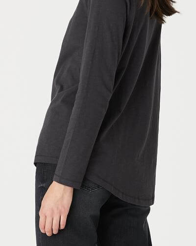 Charlie L/S Tee - Black Rock