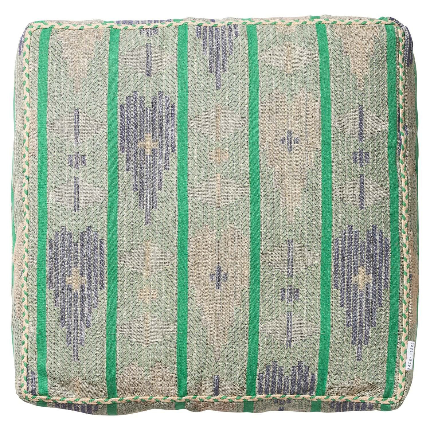 Kinsley Woven Floor Cushion - Cobalt