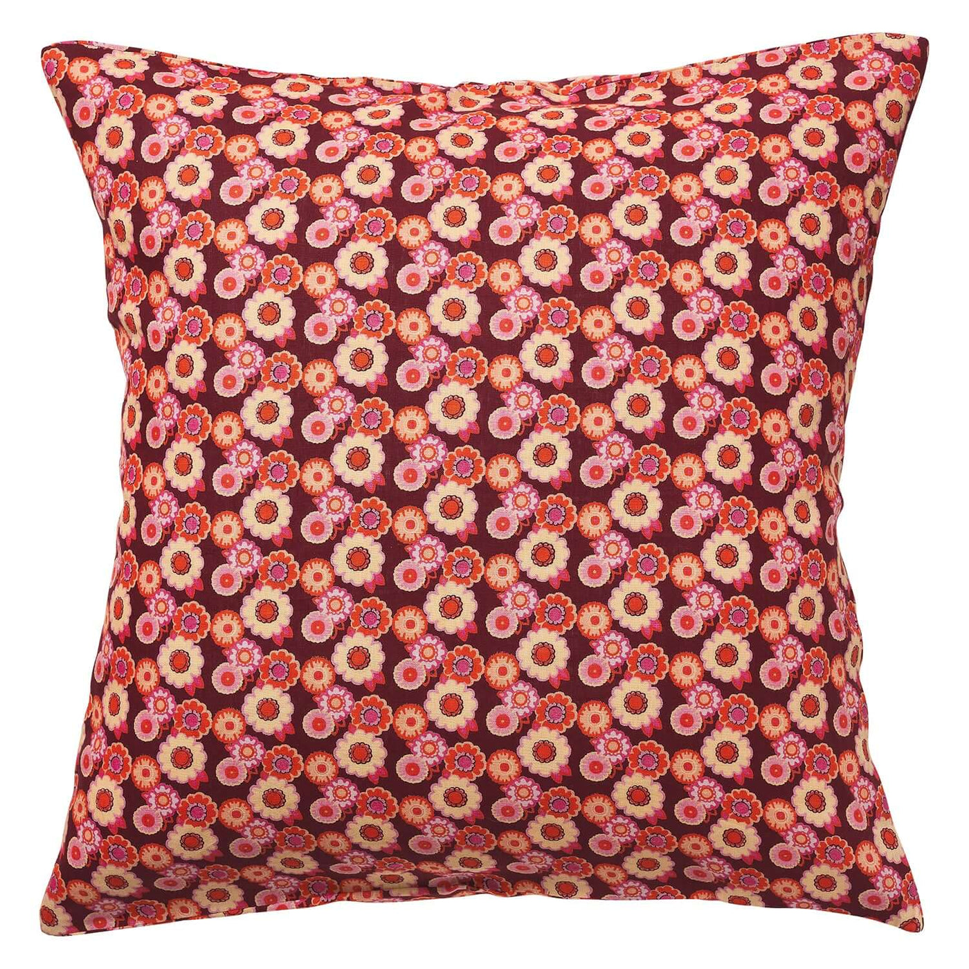 Mollie Linen Euro Pillowcase Set - Rosewood
