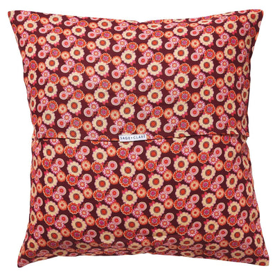 Mollie Linen Euro Pillowcase Set - Rosewood