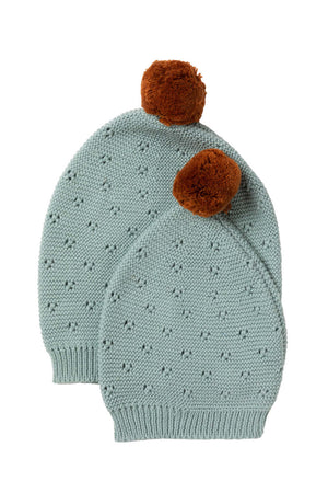 Vintage Knit Hat - Duck Egg - Two Sizes