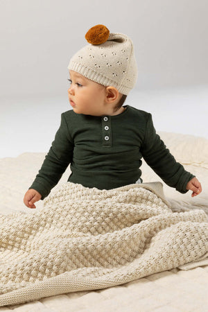 Vintage Knit Hat - Natural - Two Sizes