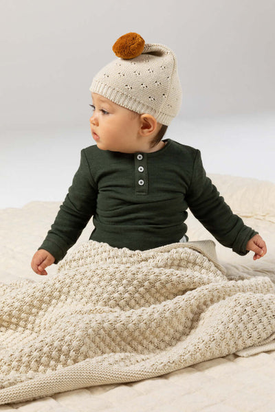 Vintage Knit Hat - Natural - Two Sizes