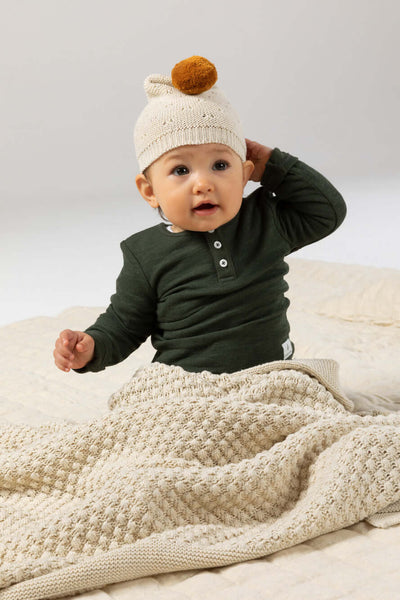 Vintage Knit Hat - Natural - Two Sizes