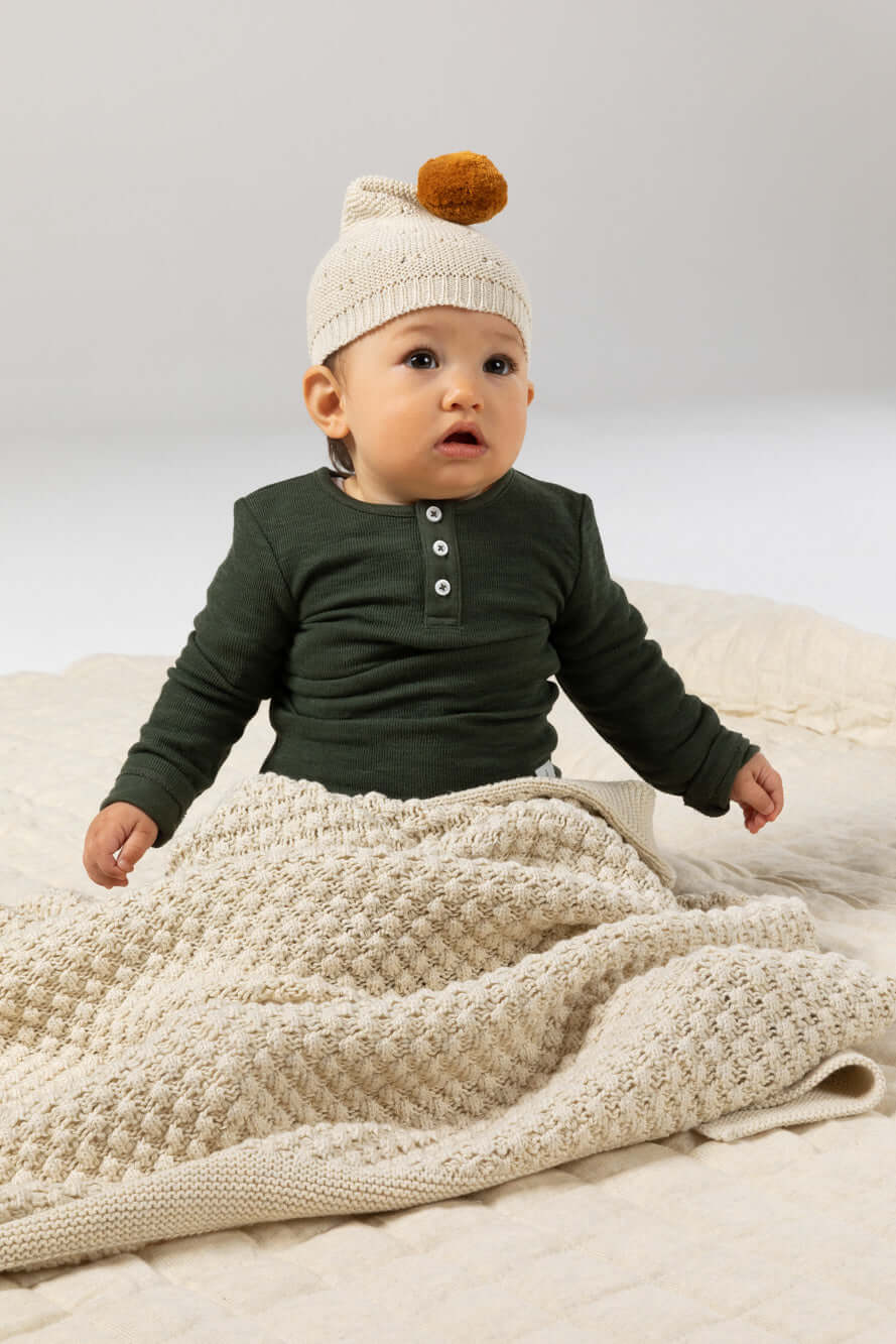 Vintage Knit Hat - Natural - Two Sizes