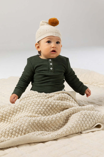 Vintage Knit Hat - Natural - Two Sizes