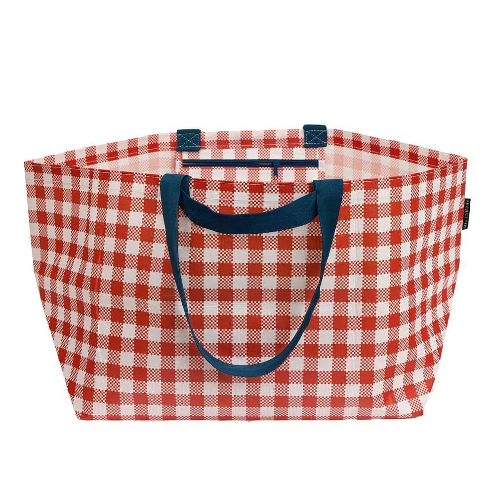 Oversize Tote - Red Checkerboard