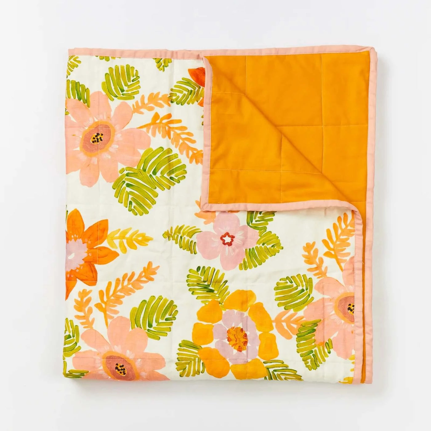 Quilted Throw Sunset Floral - Multi