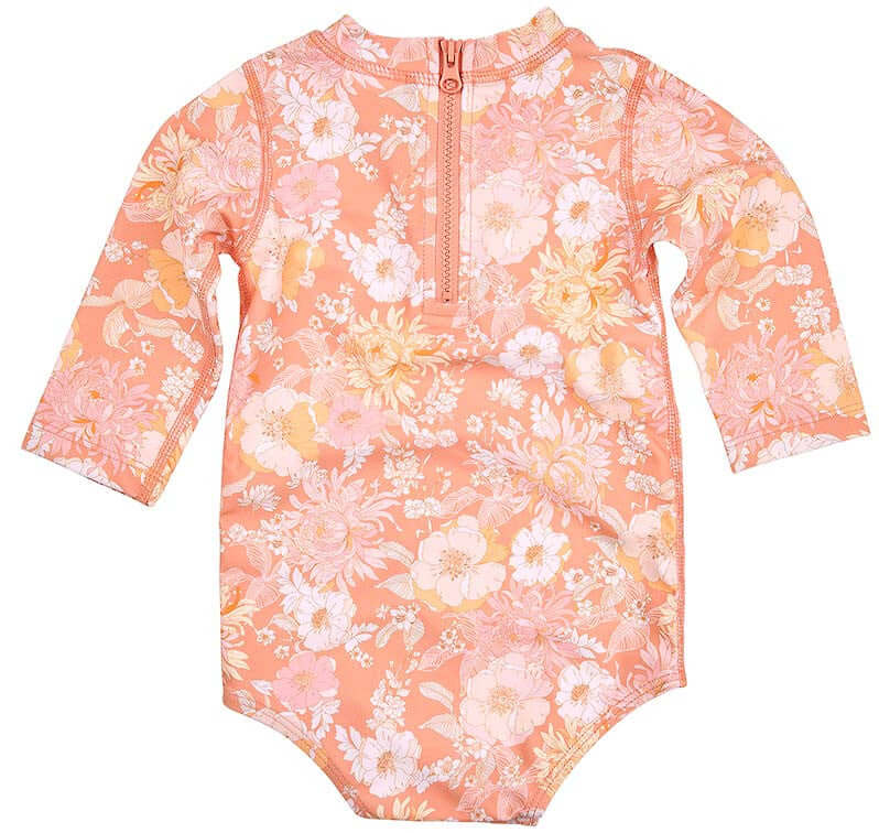 Swim Onesie Long Sleeve - Tea Rose