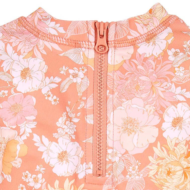 Swim Onesie Long Sleeve - Tea Rose