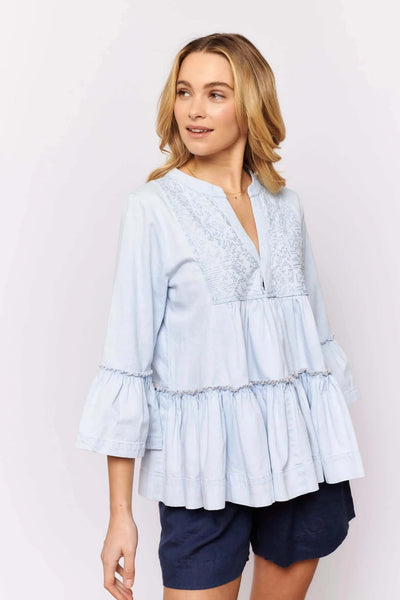 Temptress Top - Pale Blue