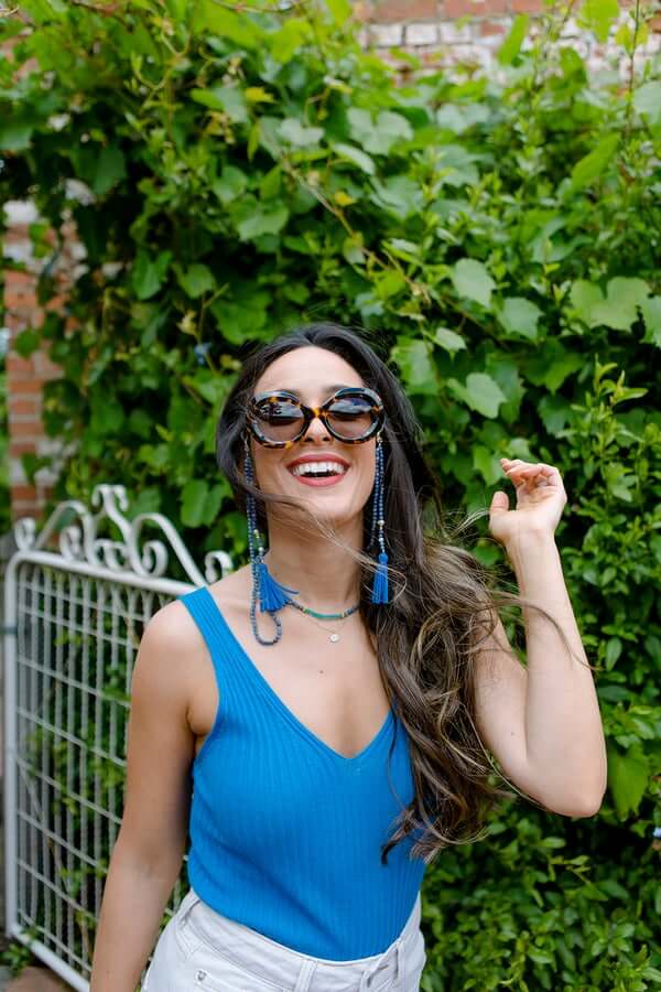 Ava Glasses Chain - Amalfi Blue