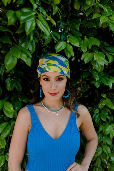 Carly Beaded Earring - Blue Amalfi