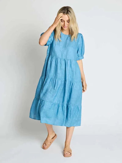 Corsica Dress - Lagoon Blue