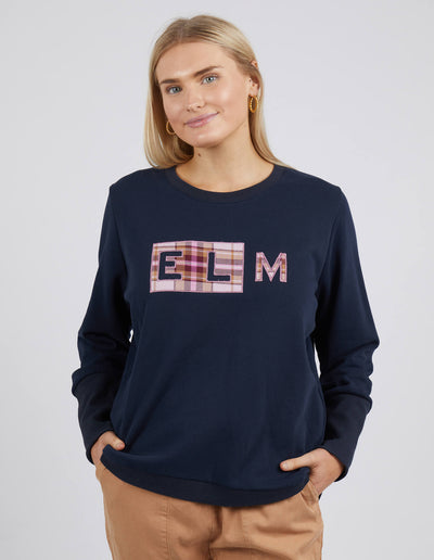 Elm Check Crew - Dark Sapphire