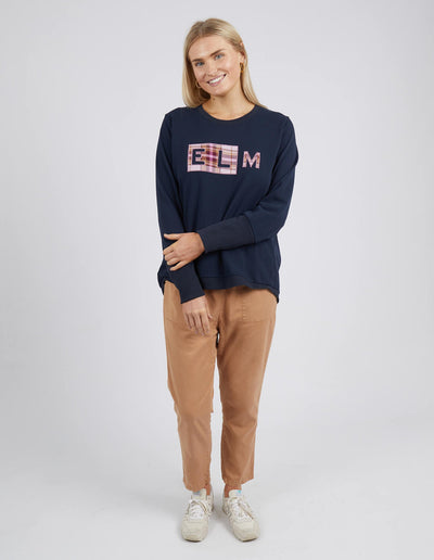 Elm Check Crew - Dark Sapphire