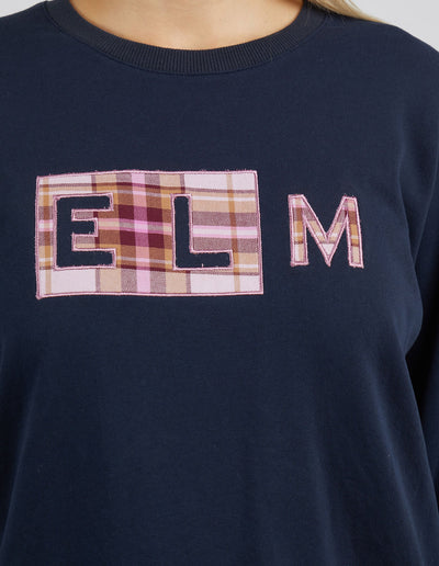 Elm Check Crew - Dark Sapphire