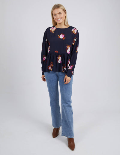 Posy Floral Blouse - Navy Floral