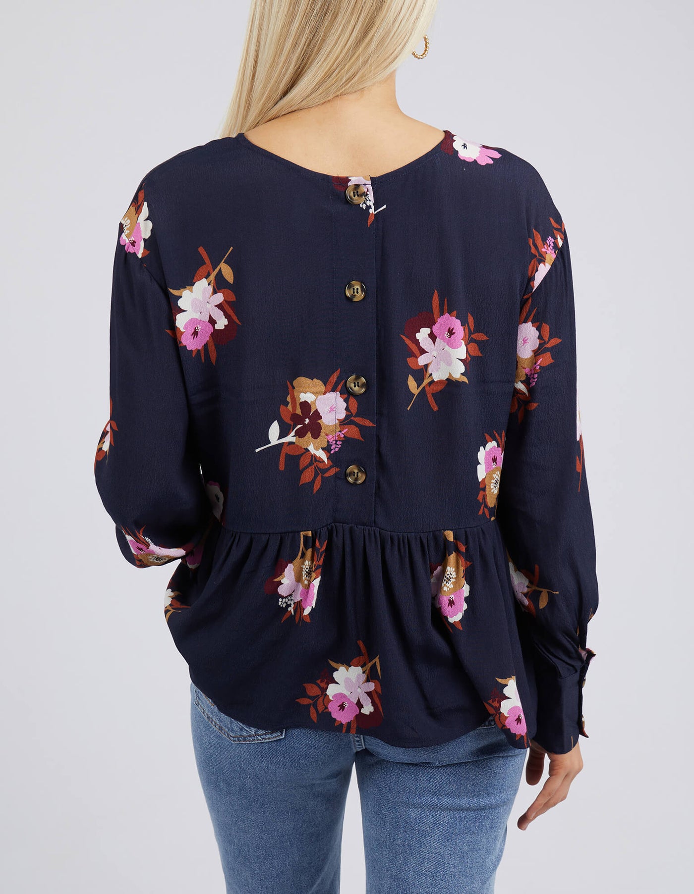 Posy Floral Blouse - Navy Floral