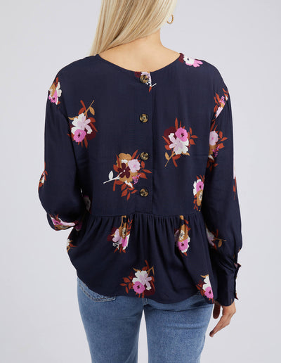 Posy Floral Blouse - Navy Floral