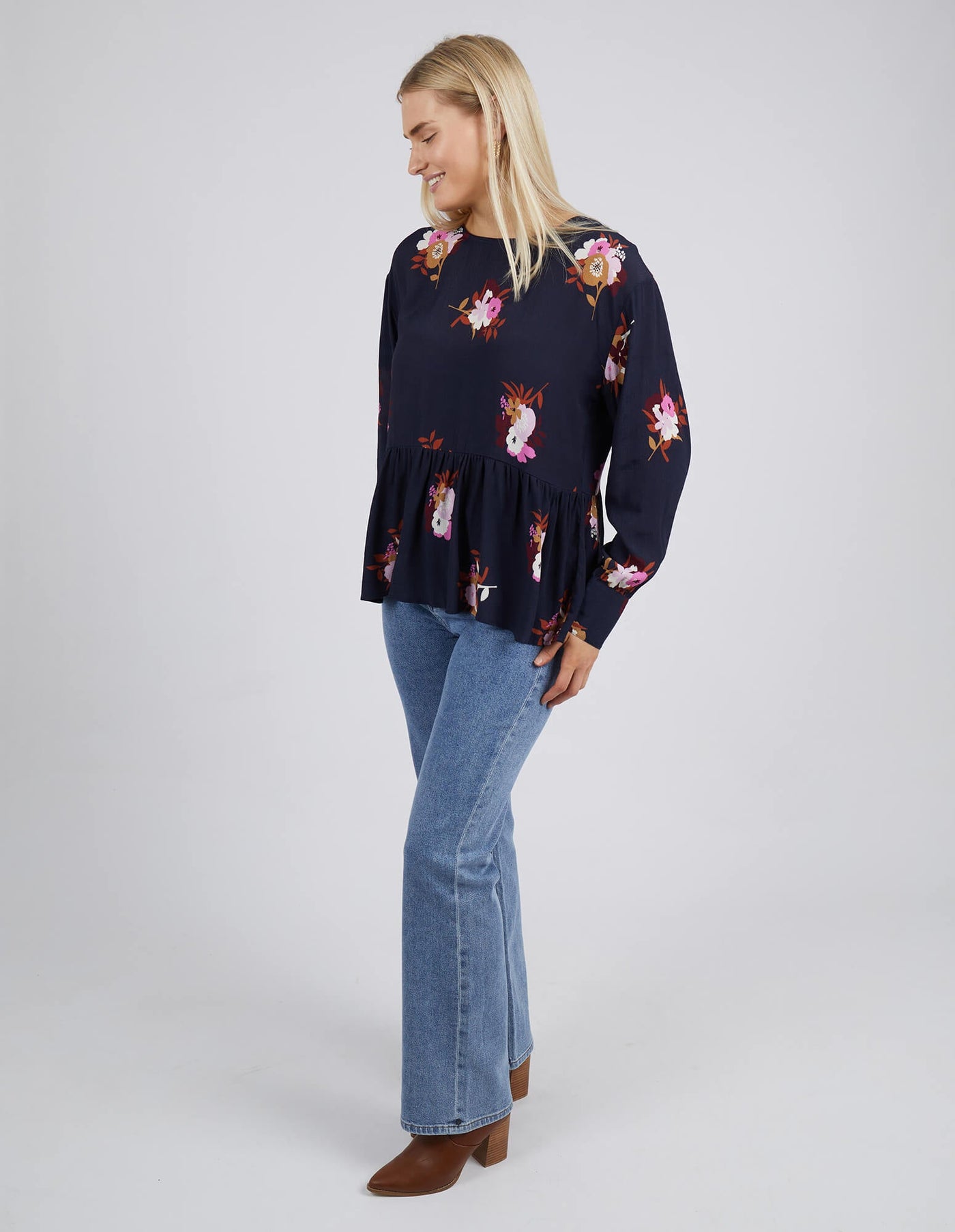 Posy Floral Blouse - Navy Floral