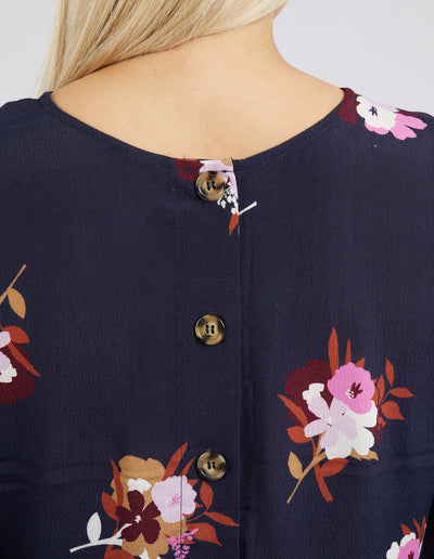 Posy Floral Blouse - Navy Floral