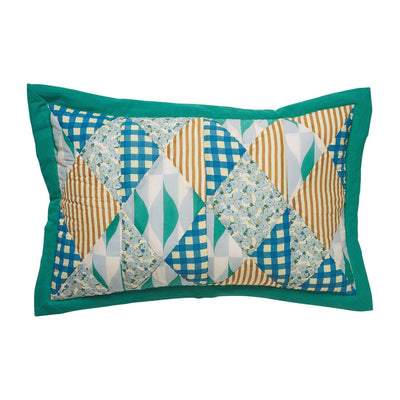 Totnes Patch Cushion - Teal