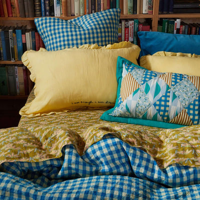 Totnes Patch Cushion - Teal