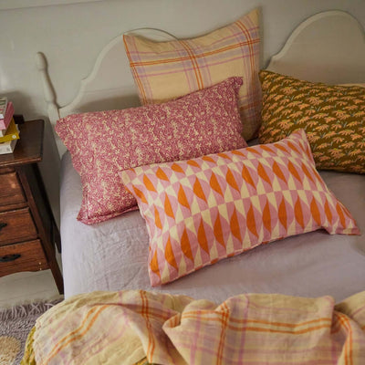 Patchway Linen Euro Pillowcase Set - Vanilla