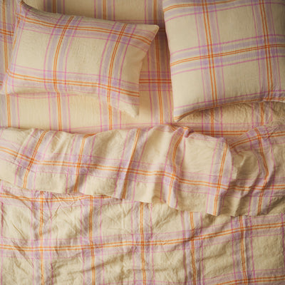 Patchway Linen Euro Pillowcase Set - Vanilla