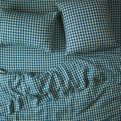 Kirby Linen Euro Pillowcase Set - Oasis