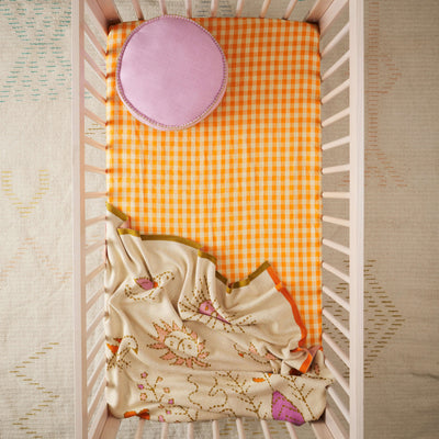 Kirby Linen Fitted Sheet - Persimmon
