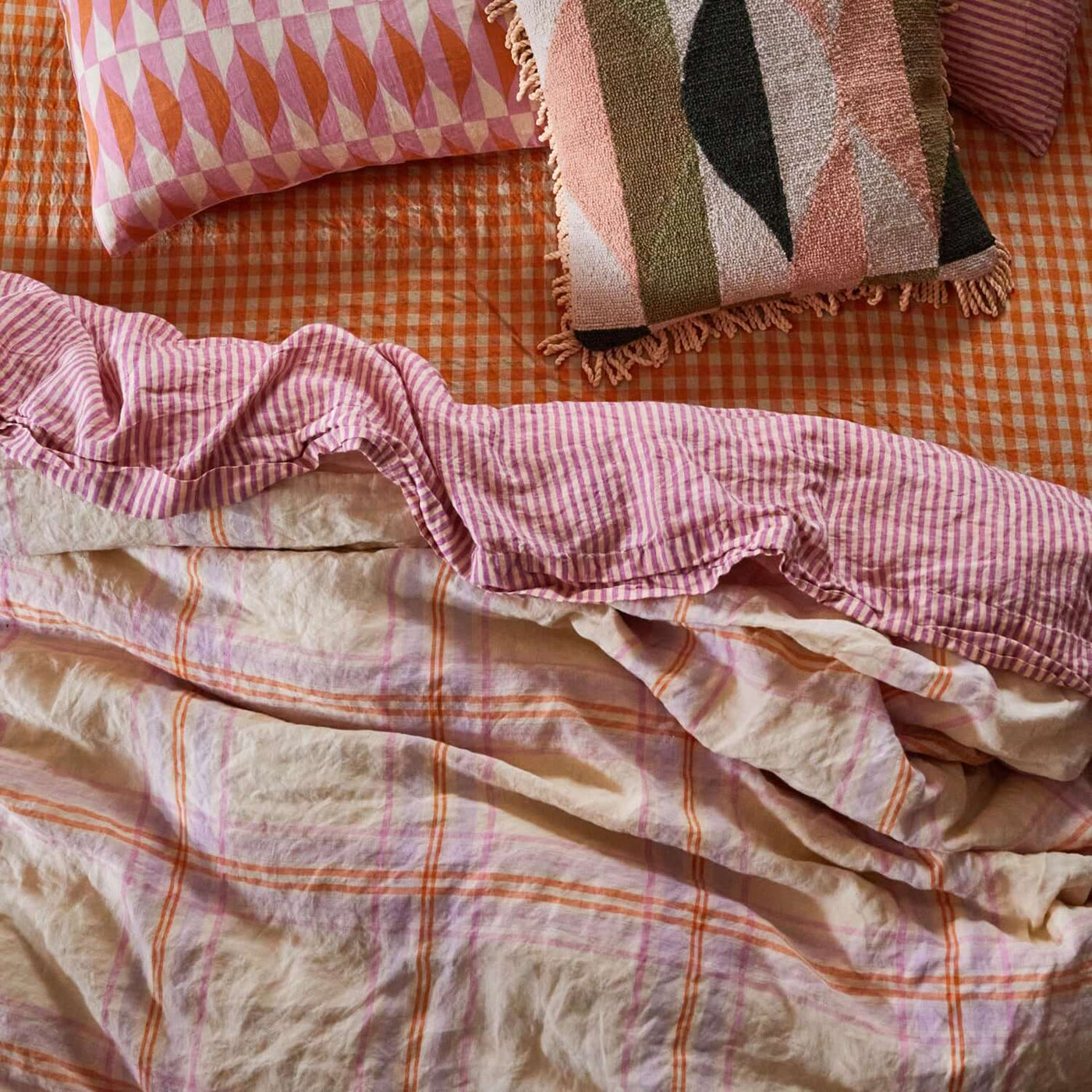 Lyme Linen Flat Sheet - Orchid