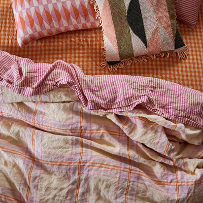 Lyme Linen Flat Sheet - Orchid