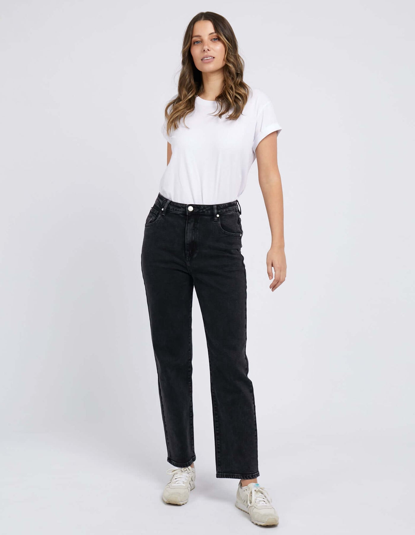 Enmore Wide Leg Jean - Washed Black