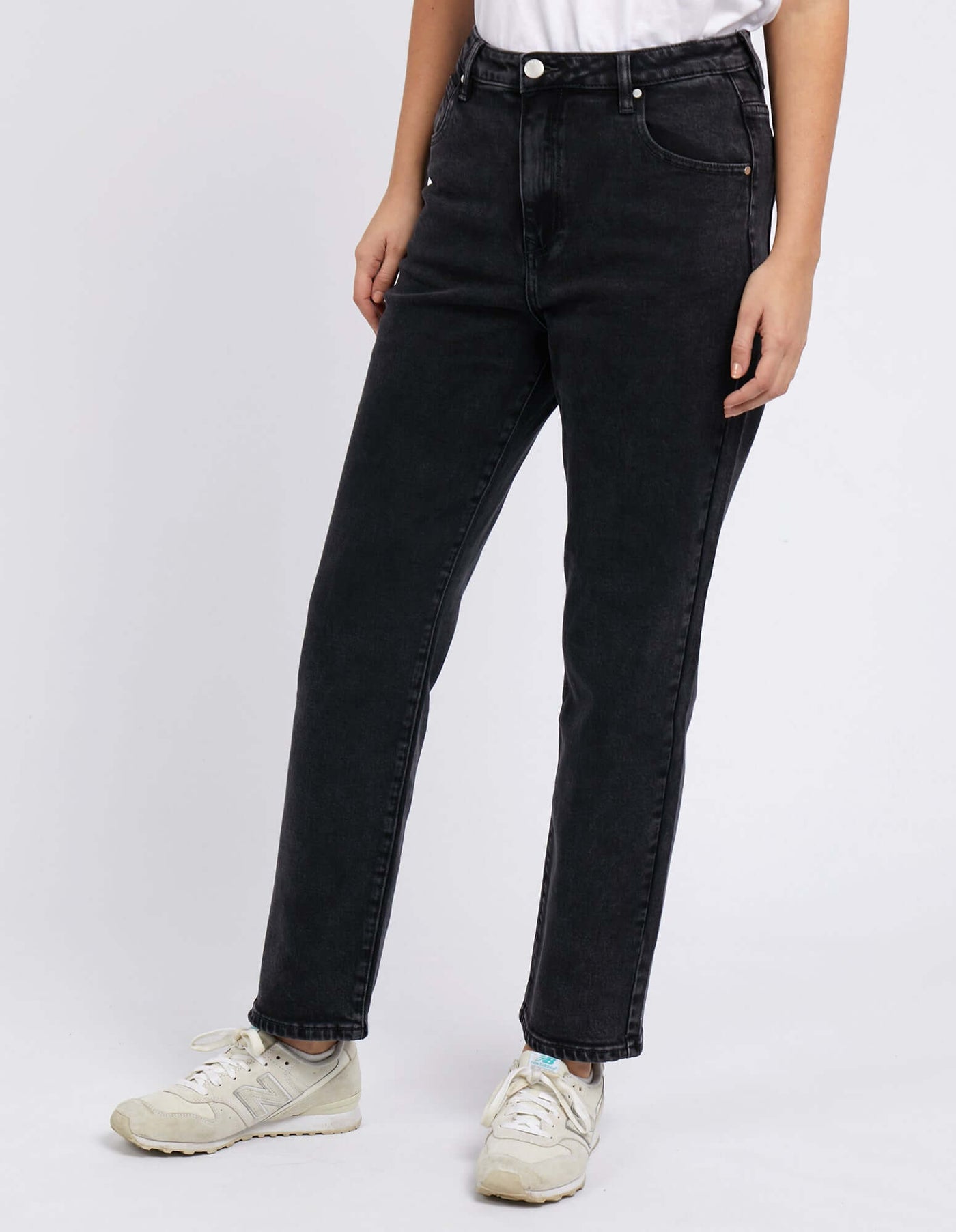 Enmore Wide Leg Jean - Washed Black