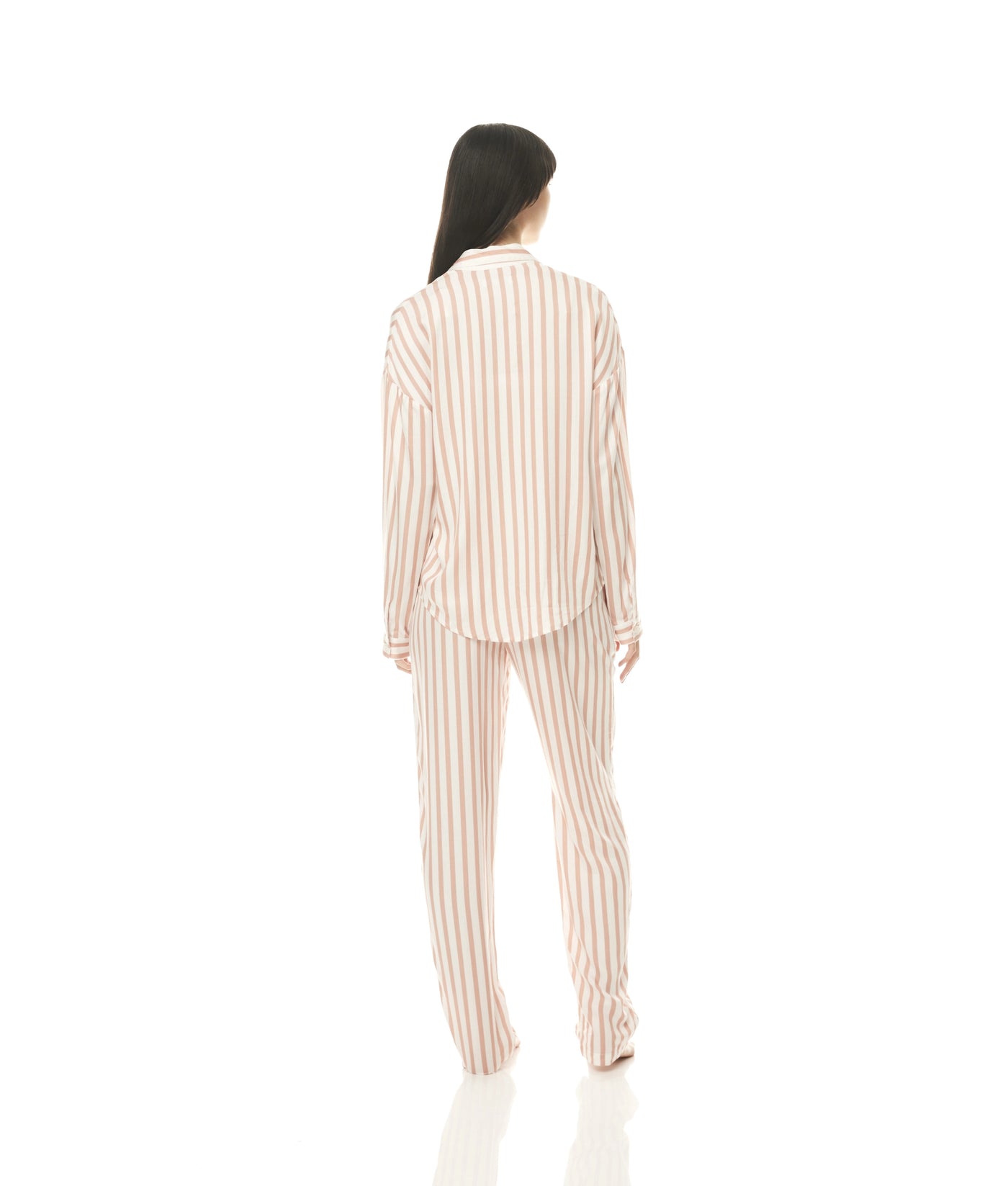 Axelle Stripe Pyjama Set - Tan