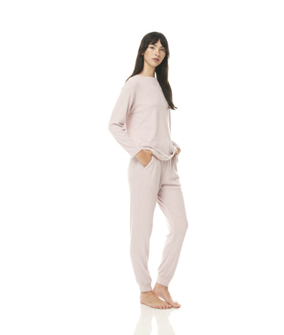 Kendall Ribbed Pyjamas - Pink