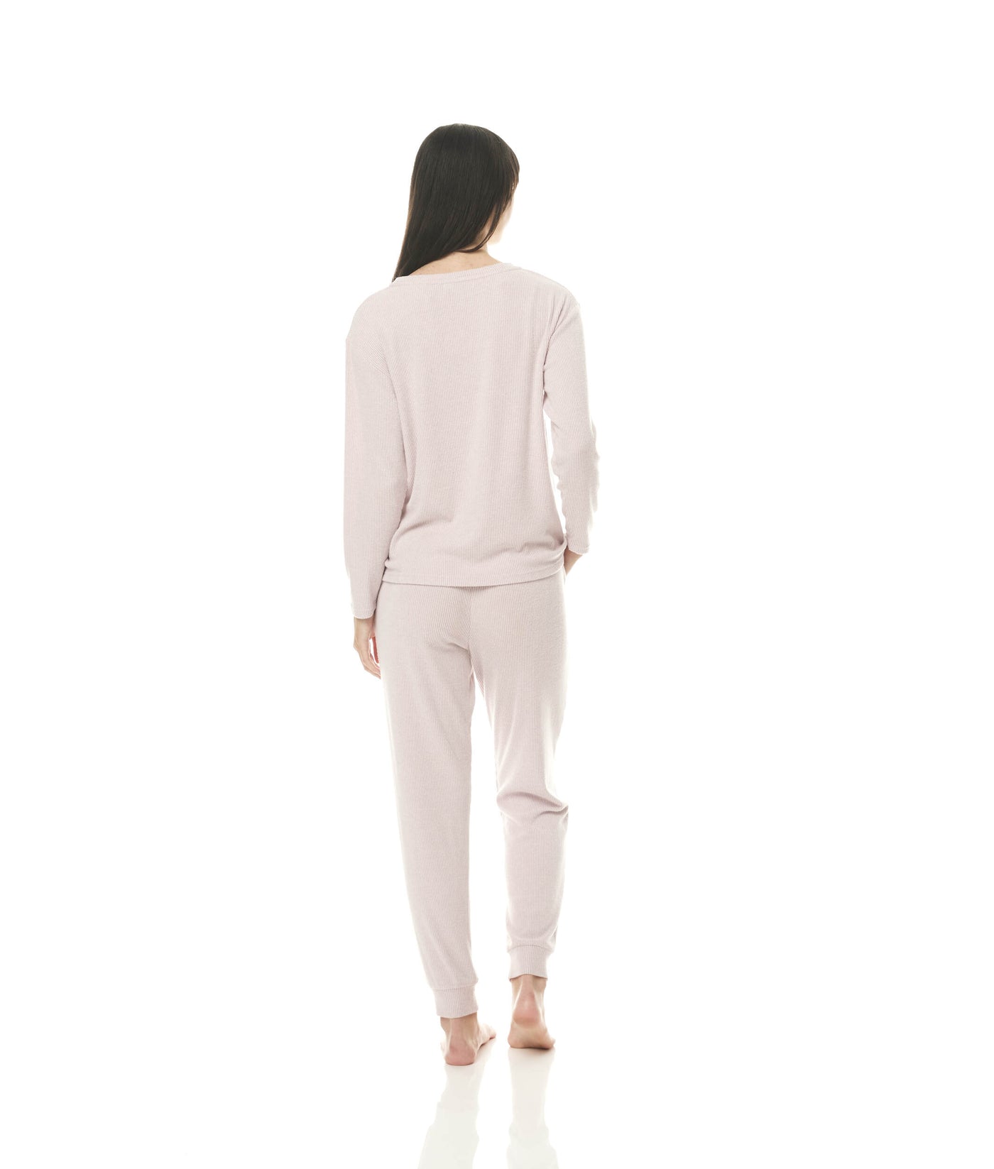 Kendall Ribbed Pyjamas - Pink