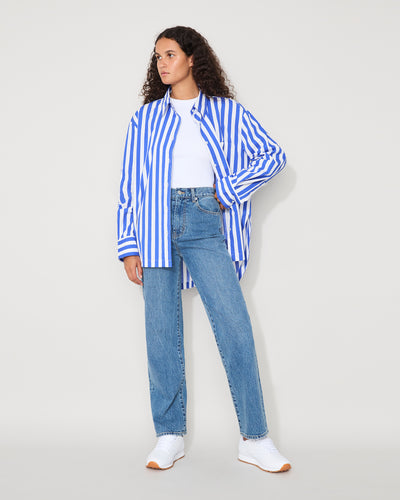 Everyday Shirt - Cobalt Stripe