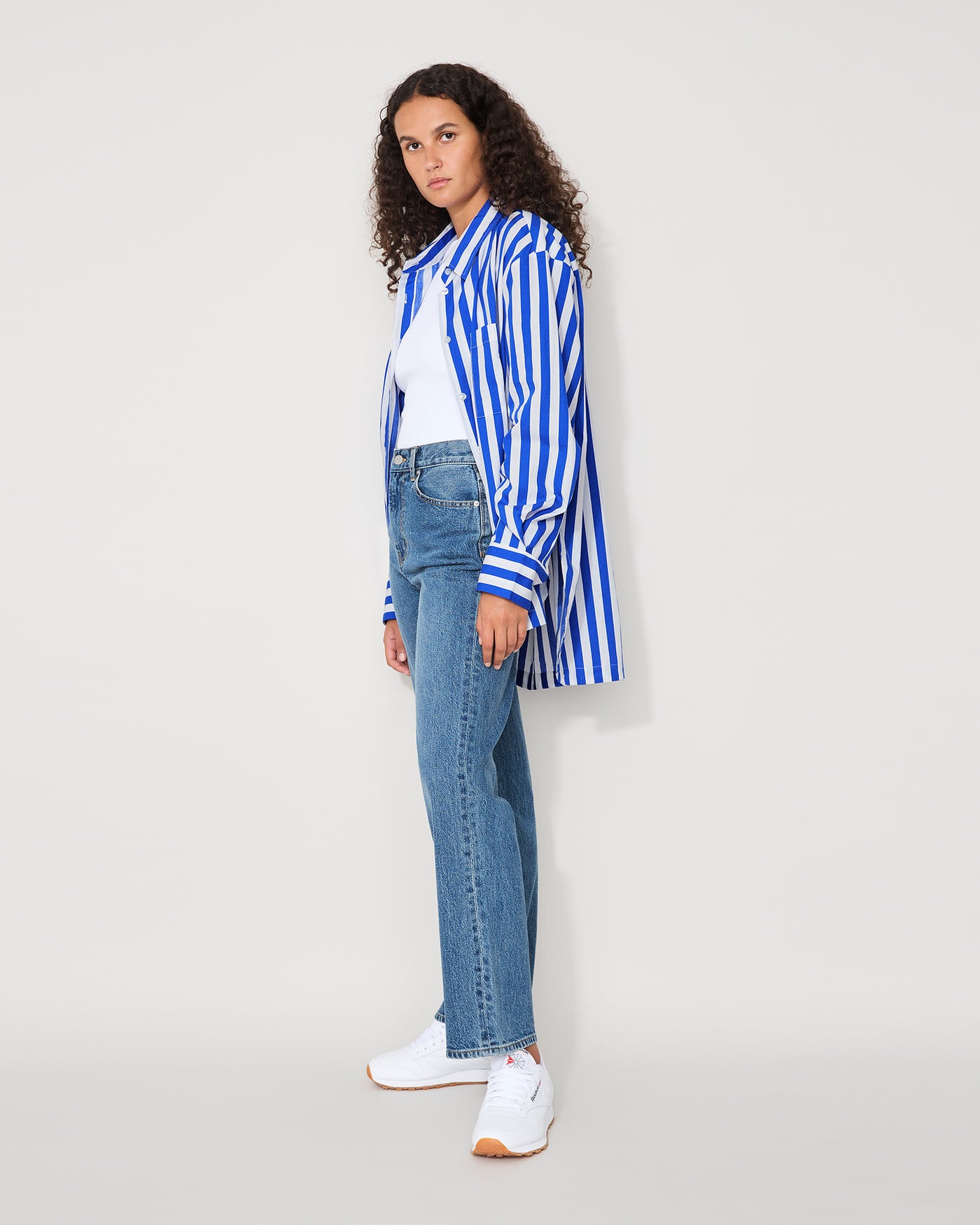 Everyday Shirt - Cobalt Stripe