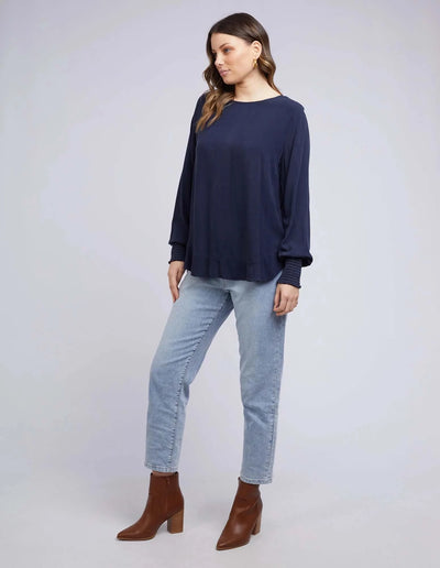 Marion Top -Navy