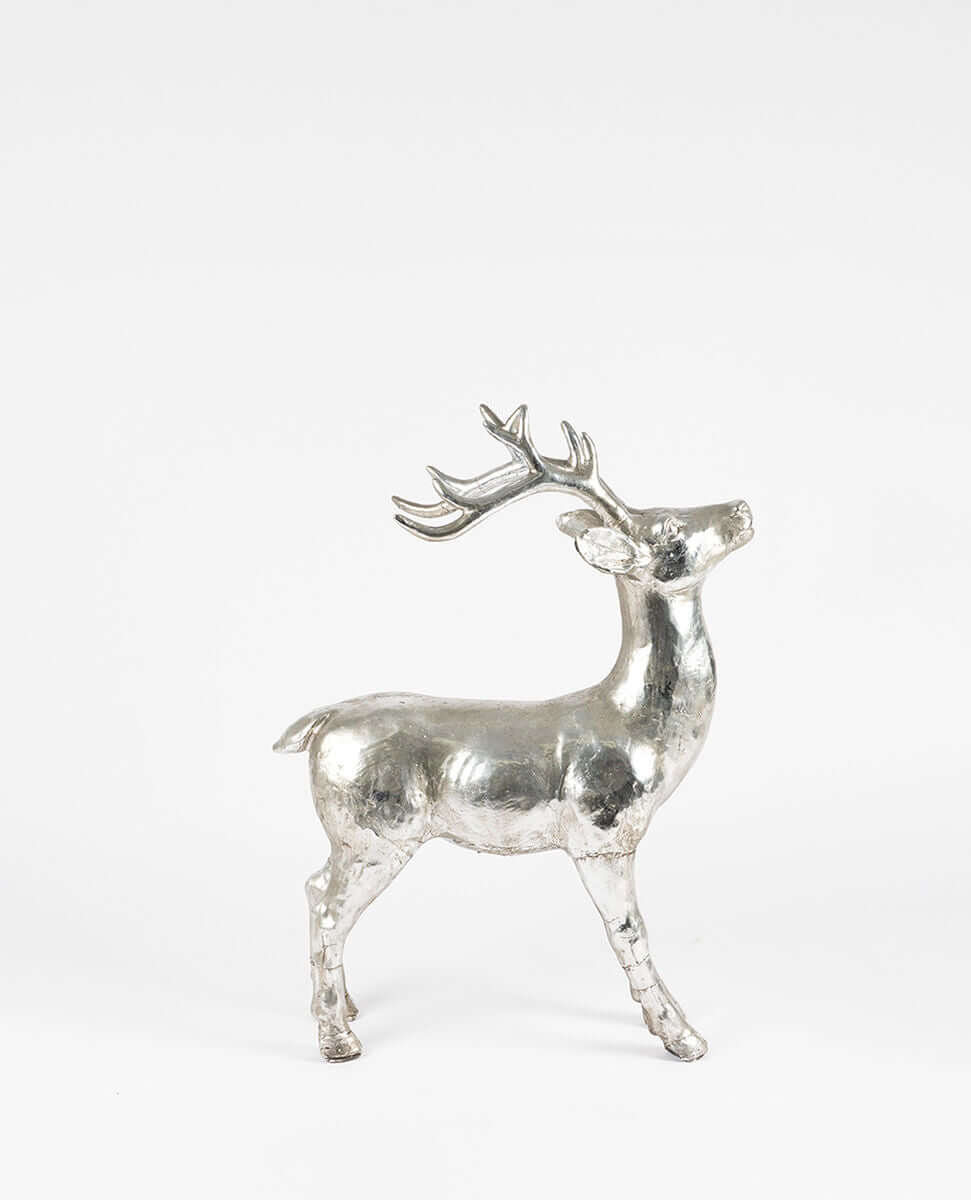 Alaska Standing Reindeer Silver - Two Sizes