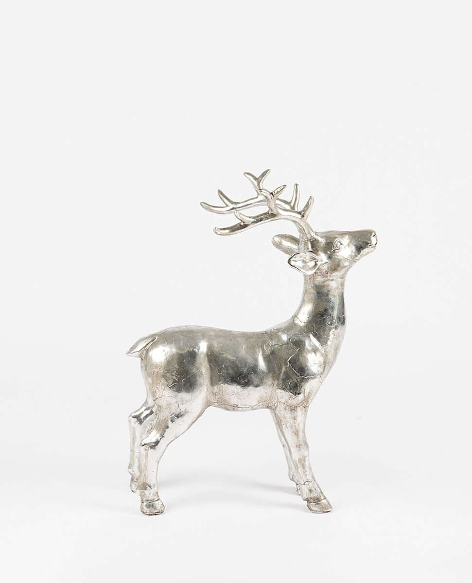 Alaska Standing Reindeer Silver - Two Sizes