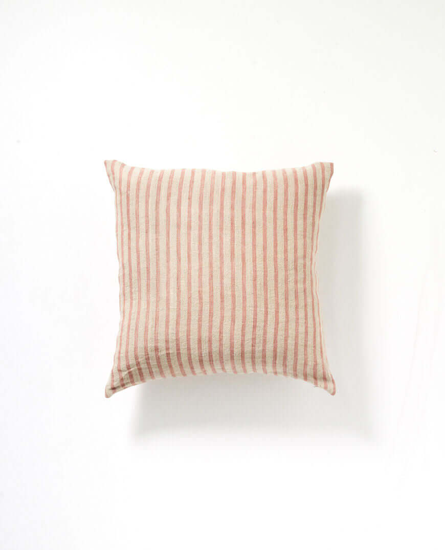 Christophe Linen Cushion - Blush Stripe 50x50