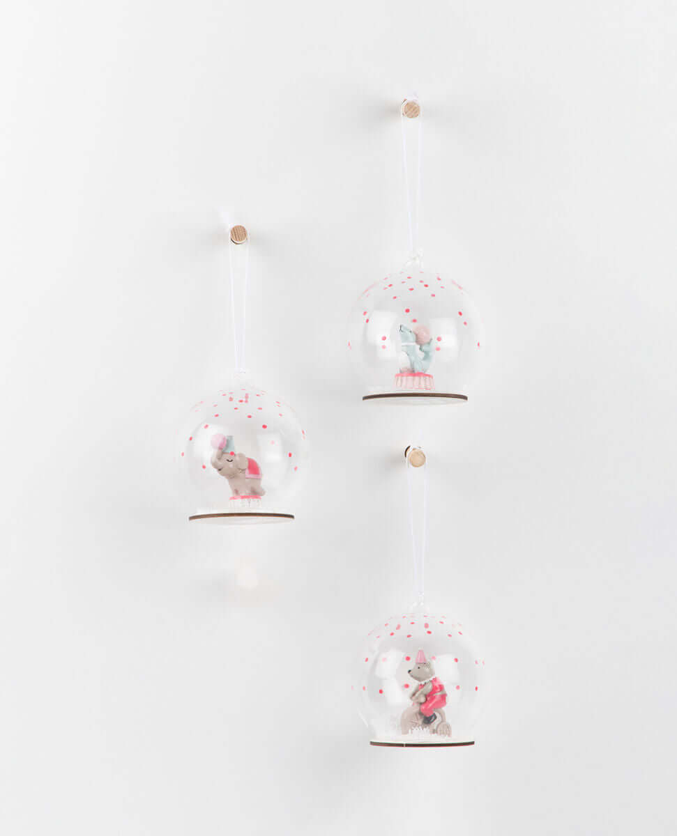 Storybook Hanging Circus Friend Baubles - Set of 3